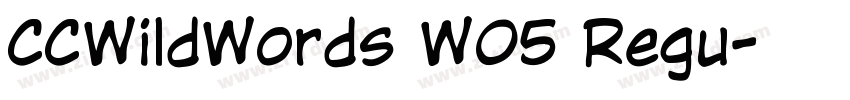 CCWildWords W05 Regu字体转换